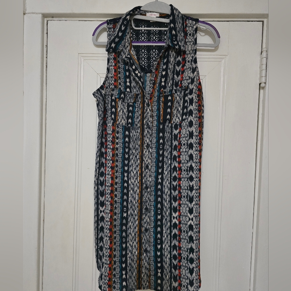 Xhilaration Multicolor Patterned Tunic